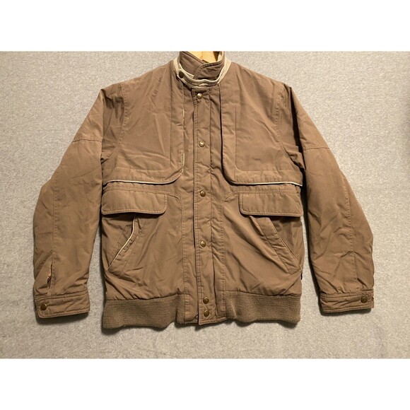 Vintage Bomber Jacket Men’s Small Light Brown Over Sized Pacific Trail Chinstrap - Picture 1 of 16